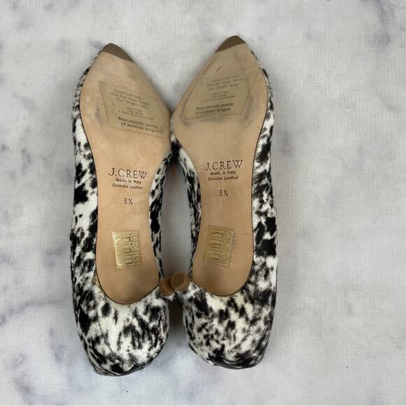 J. Crew Collection Dulci Spotted Fur Kitten Heel Pumps - Picture 7 of 11